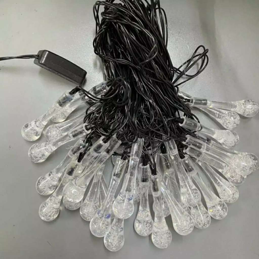Đèn led  dây chớp nháy pha lê hình giọt nước 10m nhiều màu chất lượng dùng trang trí .
