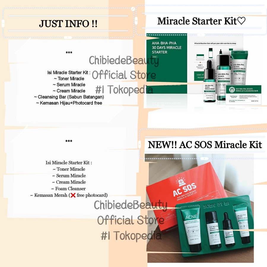 (hàng Mới Về) Bộ 4 Món Mỹ Phẩm Some By Mi - Aha Bha Pha 30 Days Miracle Ac Sos Kit 4 Items