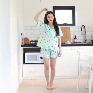 Combo 3 bộ pizama kate thái đùi