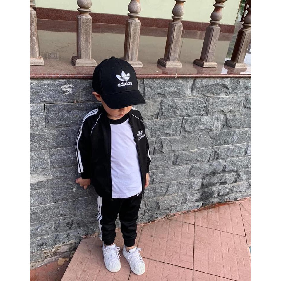 Mũ bé das Trefoil baseball kids ▪️ Full tem, tag, code, túi ▪️ size: 1 size ( vòng đầu 48-54 ), Màu sắc: Đen, Trắng