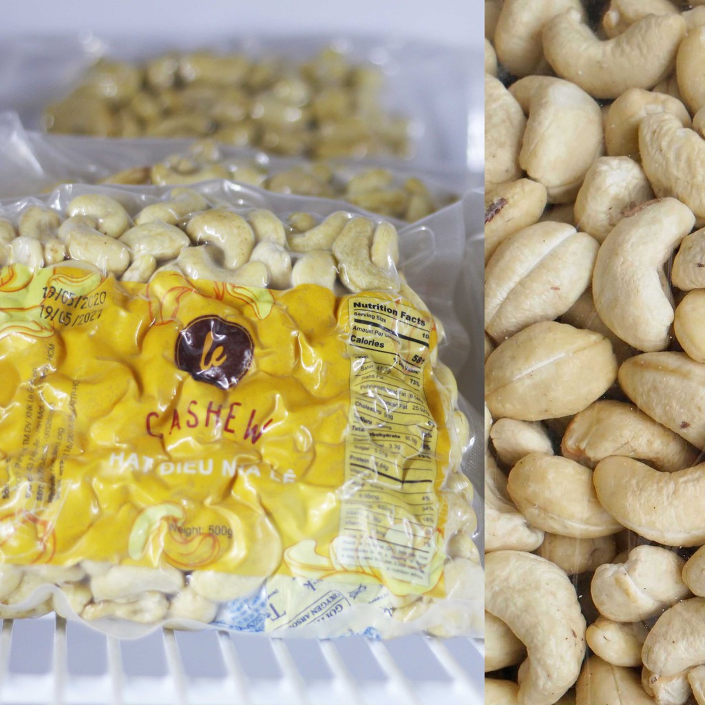 HẠT ĐIỀU TƯƠI NGUYÊN HẠT ĐÃ BÓC VỎ 500G chuyên làm sữa