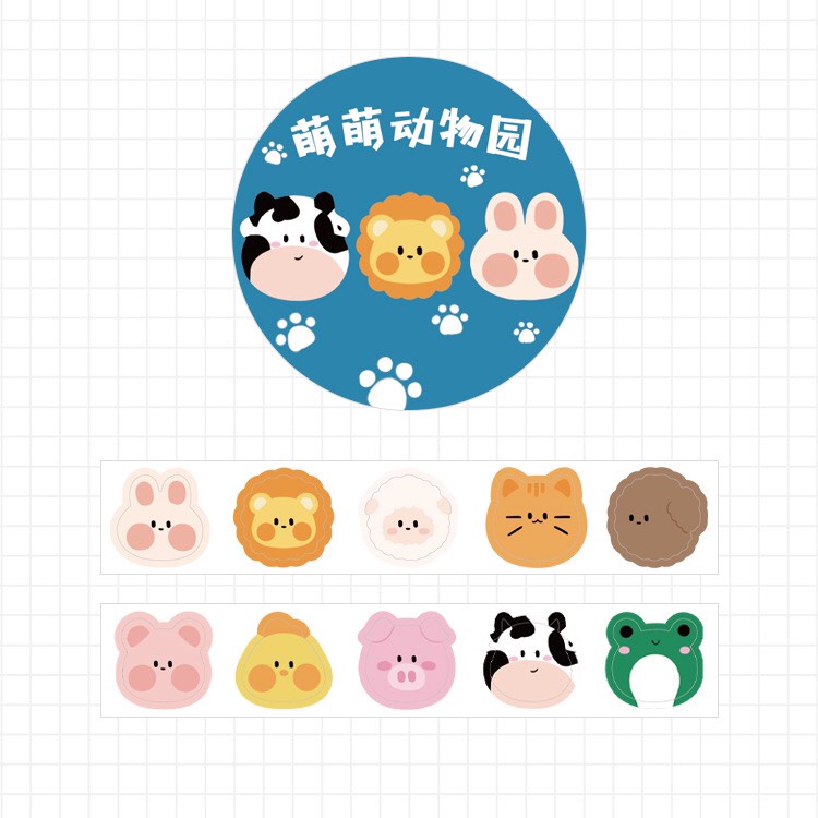 Cuộn washi 100 stickers rời