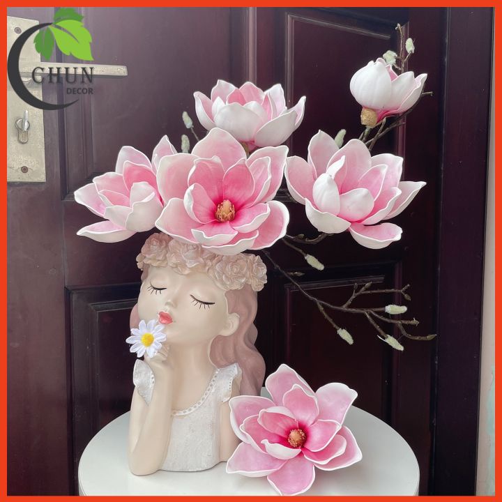 Hoa giả, bình hoa cô gái mộng mơ cắm sẵn hoa cao 36-42cm tùy mẫu hoa trang trí nhà cửa, cửa hàng, văn phòng, làm quàtặng