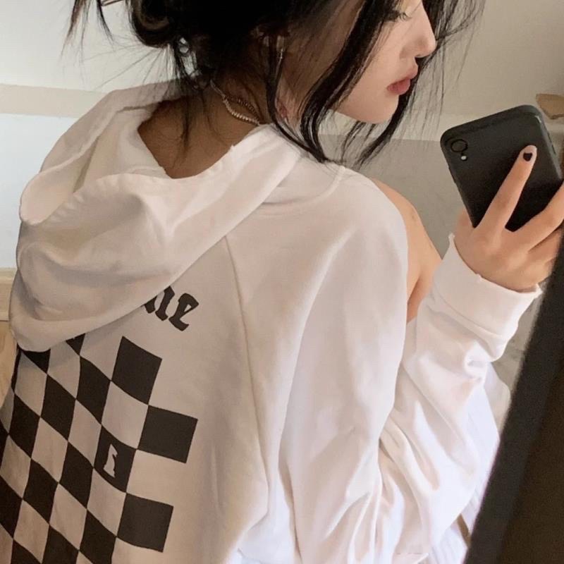 Áo hoodies nỉ caro bàn cờ mũ 2 lớp