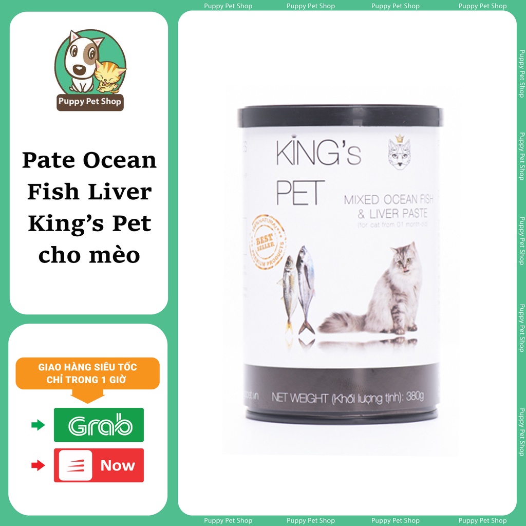 Pate KING's PET dành cho chó và mèo 380g- Hàng Việt Nam chất lượng cao