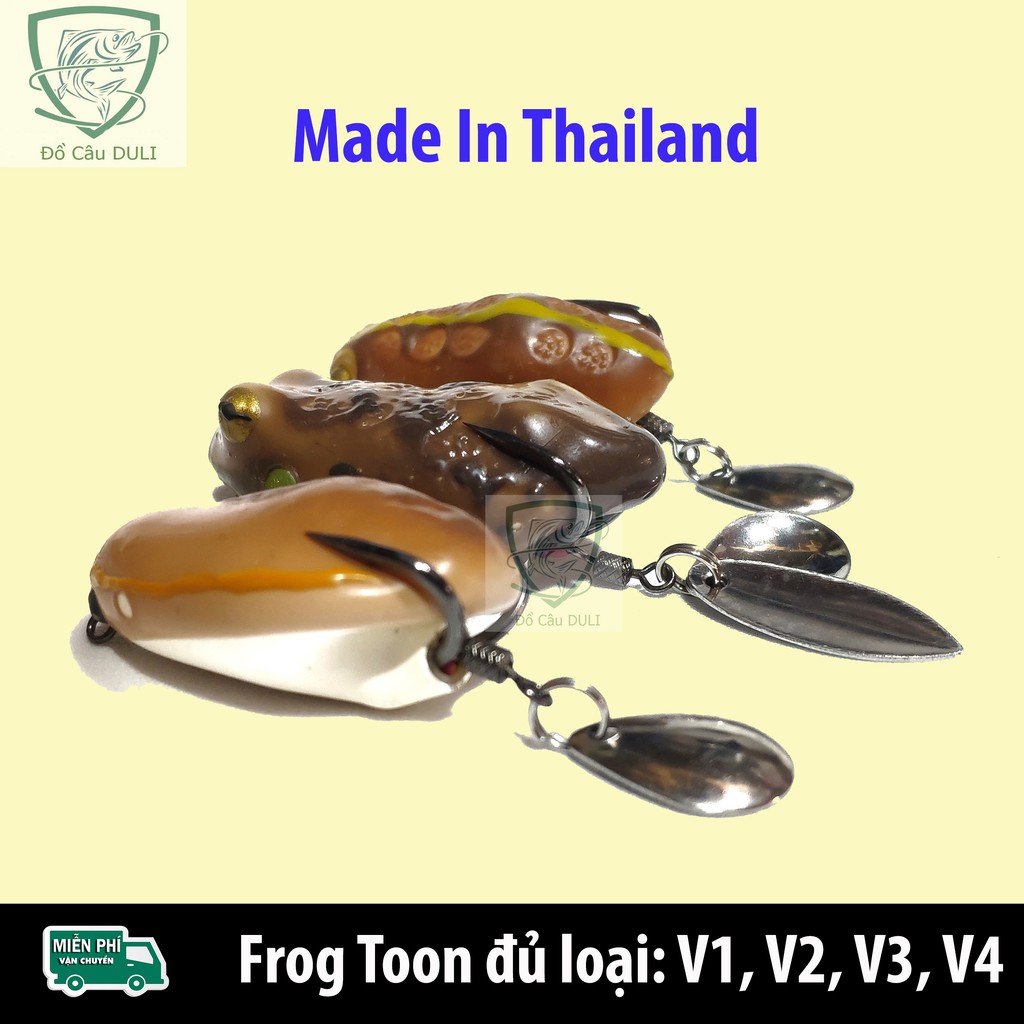 [Made in Thailand] Mồi Giả Nhái Hơi Frog Toon V1 V2 V3 V4 Chuyên câu lure cá lóc siêu nhạy - docauduli