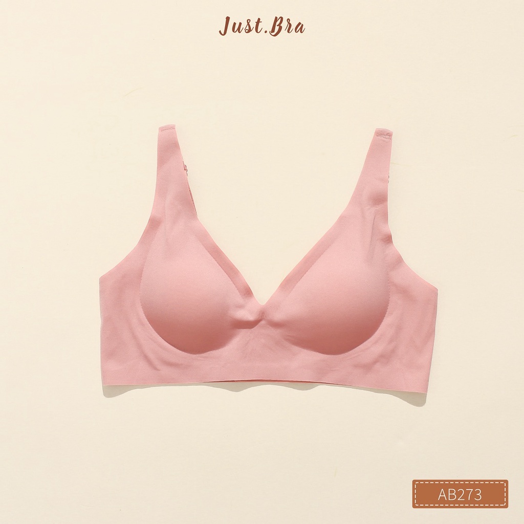 Áo ngực Just Bra thiết kế trơn chất su mịn êm ái, mút mỏng tiện lợi AB273