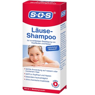 Dầu gội hết Chấy, an toàn cho da đầu - SOS Lause Shampoo, chai 100ml
