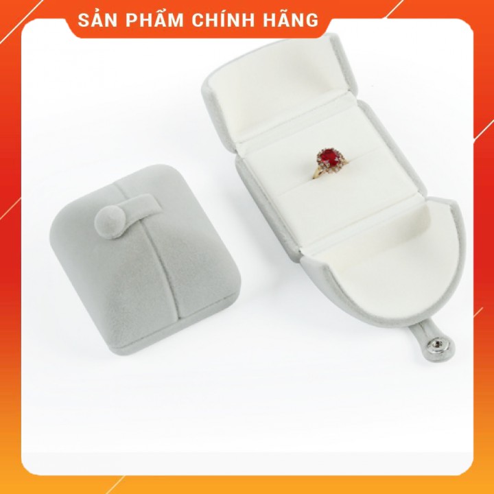 Hộp đựng nhẫn Flannel mở đôi trang sức hộp nhẫn cầu hôn quà tặng cưới | BigBuy360 - bigbuy360.vn