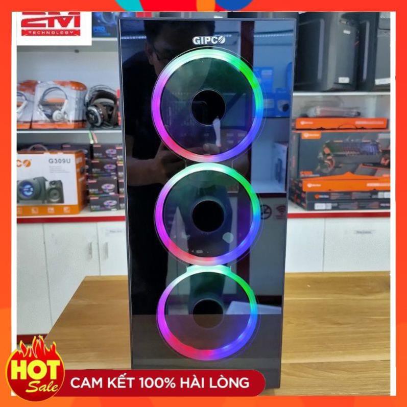 [Chính hãng]  TẶNG KÈM 3 FAN LED ➡️ VỎ Cây PC gaming GIPCO mã 5986LH cực chất!