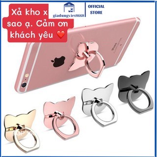 Gía đỡ điện thoại/Nhẫn dán điện thoại siêu dính hình thú trợ móc ngón tay