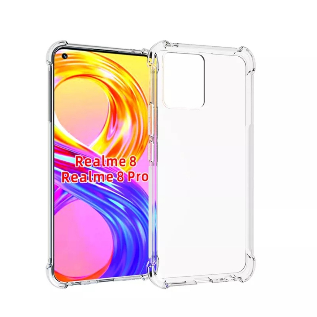 Ốp lưng Realme 8 4G / Realme 8 Pro dẻo trong suốt lồi 4 góc chống sốc lâu ố vàng cao cấp