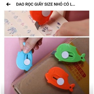 Dao rọc giấy mini hình cá heo treo chìa khóa sử dụng tiện lợi