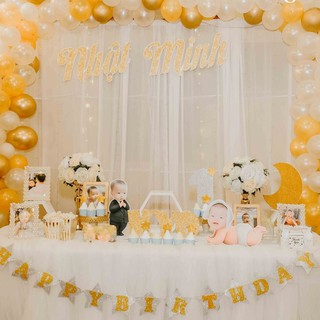 Vải Rèm Kim Tuyến Trang Trí Sinh Nhật (đã may sẵn)