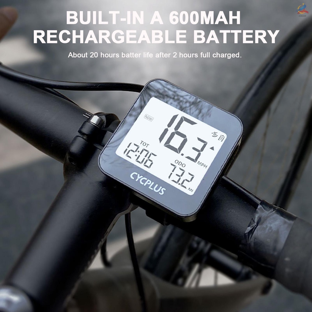 UCAN Wireless GPS Bike Computer IPX6 Bicycle Compute with Auto Backlight Cycling Speedometer