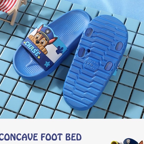 Dép bé trai họa tiết chú chó phim hoạt hình Biệt đội chó cứu hộ Paw Patrol dễ thương nhiều màu sắc