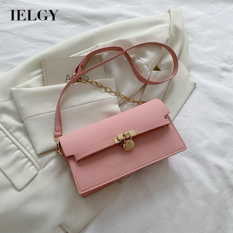 Túi Đeo Chéo Hình Vuông Cỡ Nhỏ Phối Dây Đeo Sợi Xích Thời Trang Cho Nữ