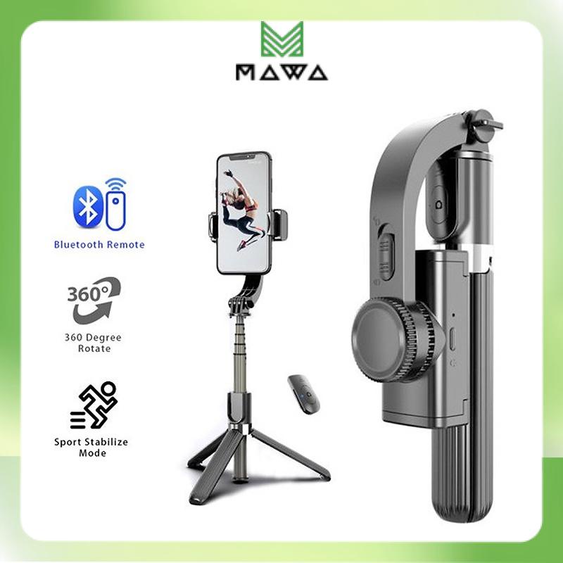 Gậy chống rung gimbal tripod điện thoại L08 kèm remote chụp hình bluethooth, quay video