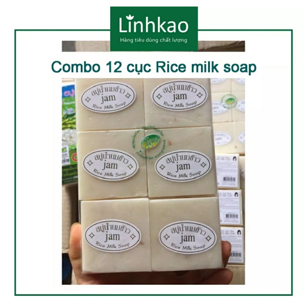 Combo 12c Xà phòng cám gạo thái lan jam rice milk