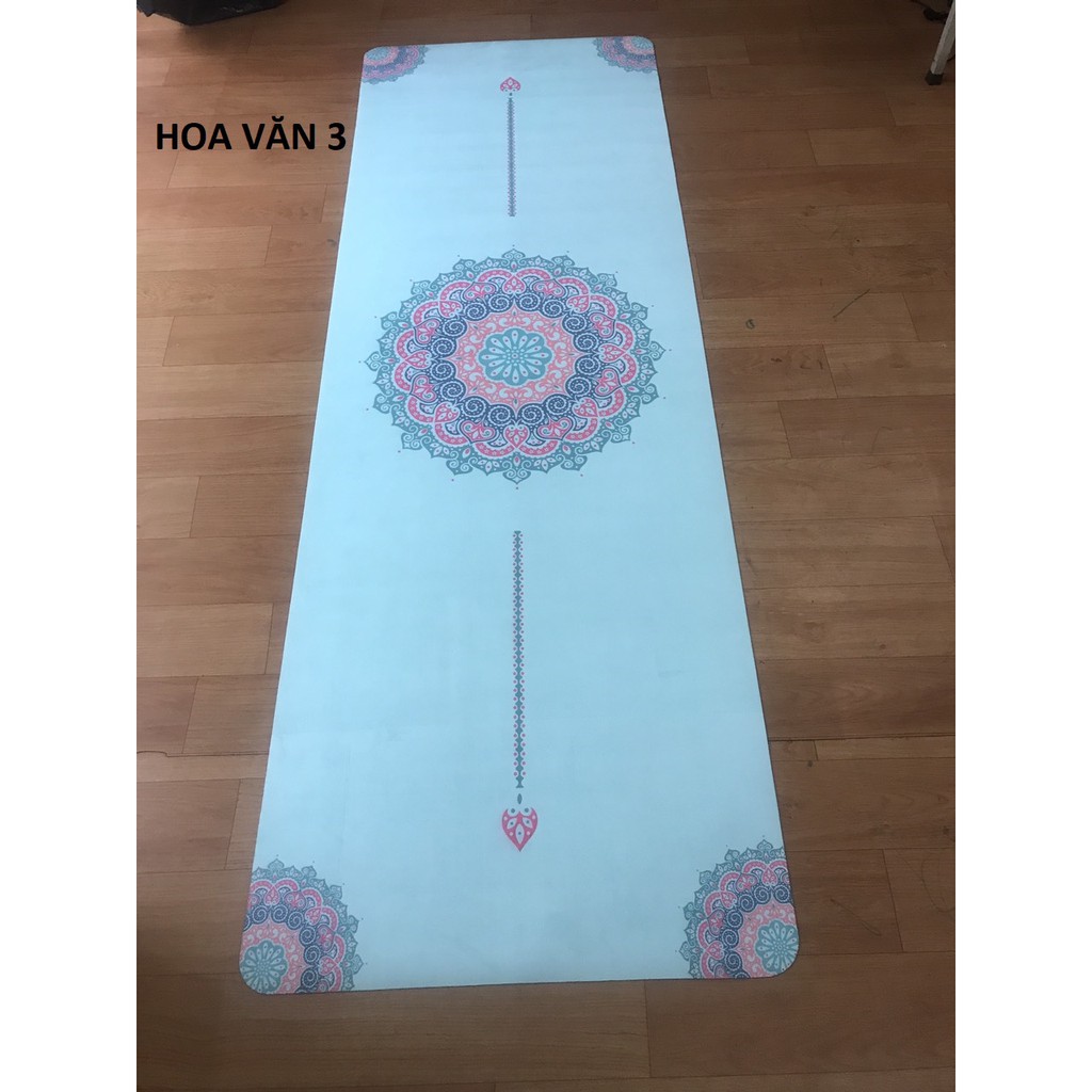 Thảm tập yoga du lịch hoa văn 1,6 mm Tặng túi đựng chuyên dụng