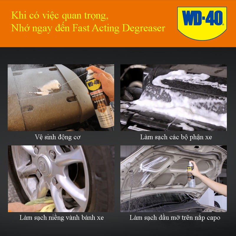 WD-40 Fast Acting Degreaser - Chất tẩy dầu, nhờn hiệu quả nhanh