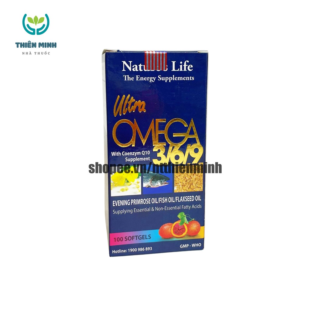 Dầu Cá Omega Alaska 3,6,9 Hỗ Trợ Hệ Tim Mạch , Trí Não , Tăng Cường Thị Lực , Sáng Mắt - Hộp 100v
