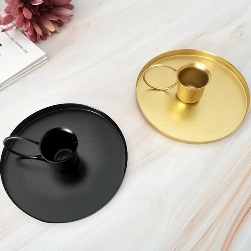 Chân Nến Kim Loại Màu Đen Phong Cách Retro Hiện Đại Trang Trí Bàn Tiệc Cưới