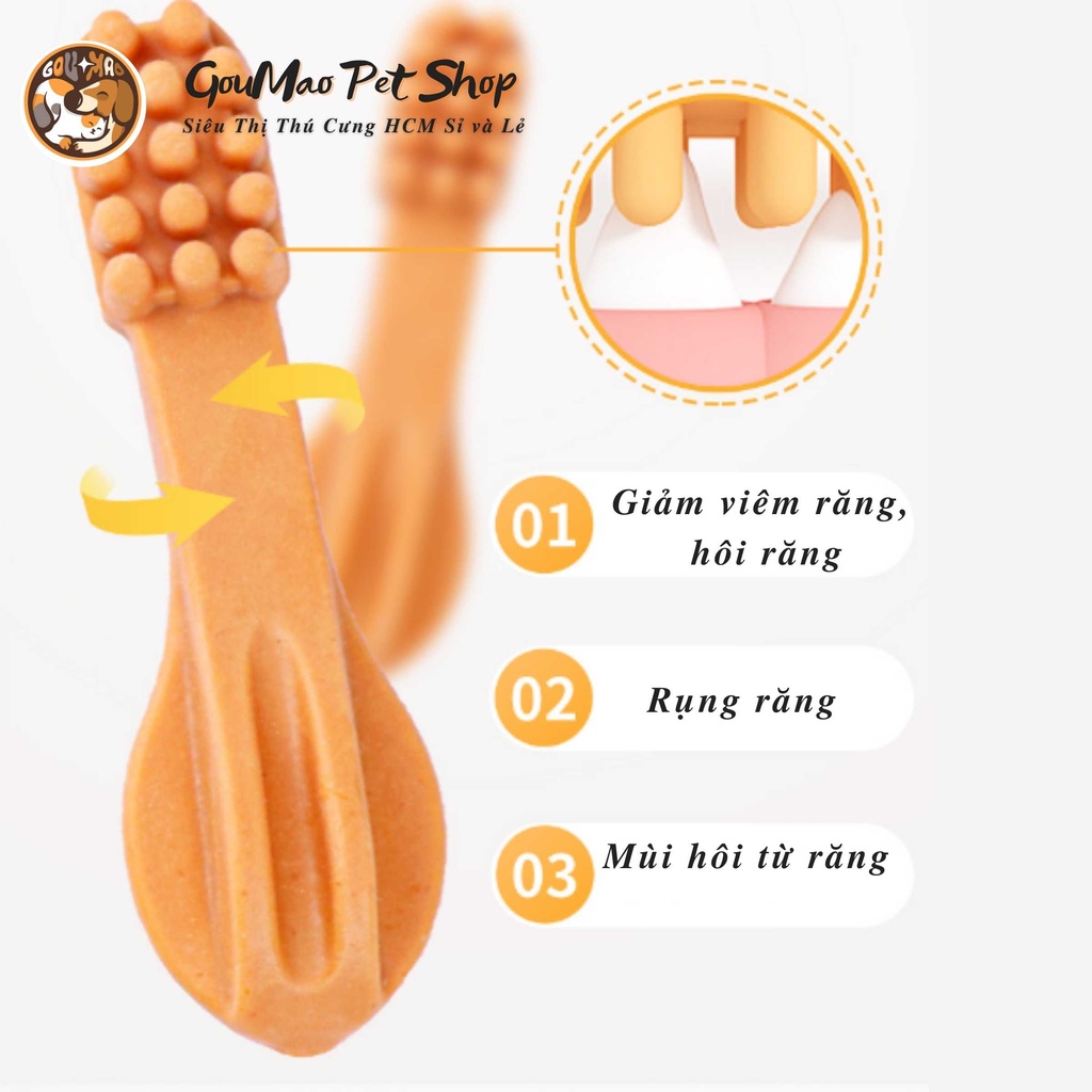 Xương bàn chải tổng hợp, kẹo sạch răng dành cho chó - Goumao pet