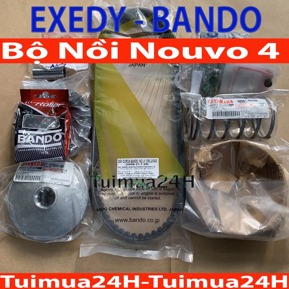 Full Bộ Nồi Trước và Nồi Sau, Dây Curoa, Bi Nồi Yamaha Nouvo LX, Nouvo 4