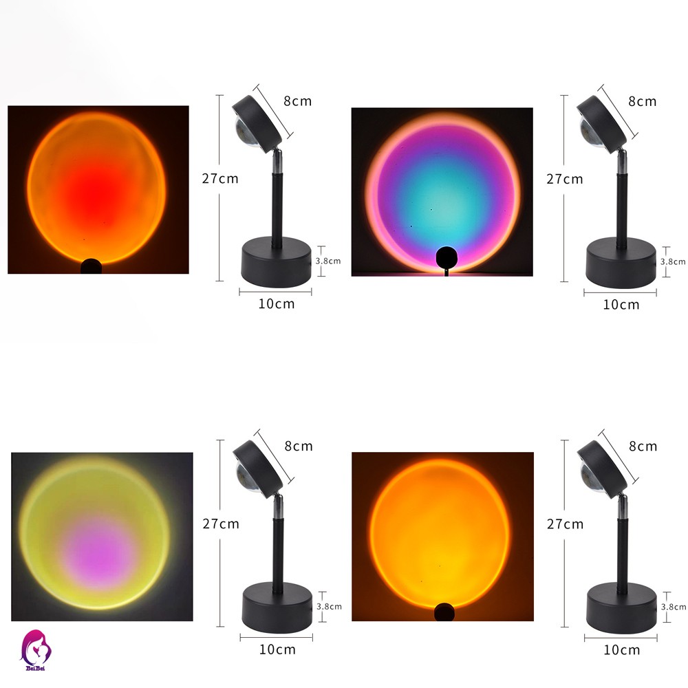 Tiktok Blackpink Jennie Lisa Sunset Projection Floor Lamp Đèn Led Màu Cầu Vồng Trang Trí Phòng Ngủ