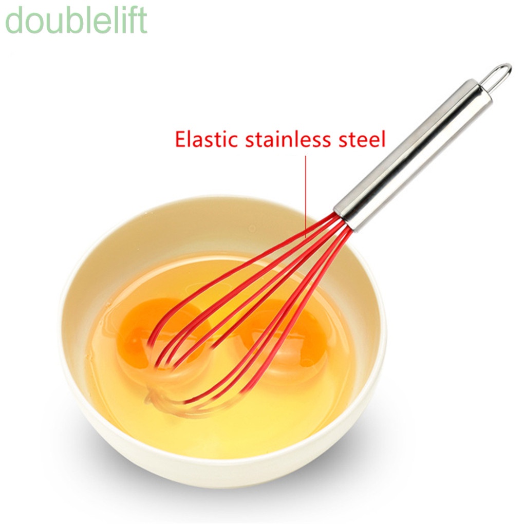 Dụng cụ đánh trứng cầm tay bằng silicone và thép không gỉ tiện lợi dành cho nhà bếp