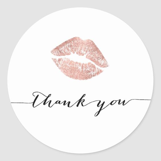 Tem Thank You Môi Hôn Thích Hợp Bán Son Mỹ Phẩm TiBoxes Thiết Kế In Ấn Chuyên Nghiệp Tư Vấn Miễn Phí