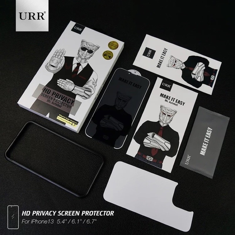 Kính Cường Lực Chống Nhìn Trộm Autobot Kèm Dán Lưng Cacbon Cho IPhone X/Xs đến 13 Promax