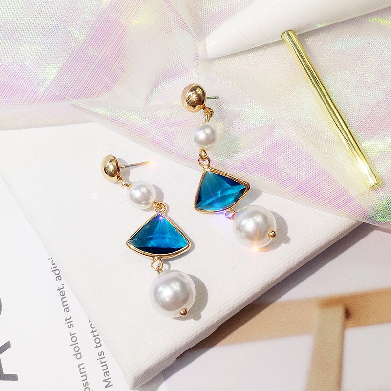 Bông Tai Dáng Dài Đính Ngọc Trai Nhân Tạo Thời Trang Hàn Quốc