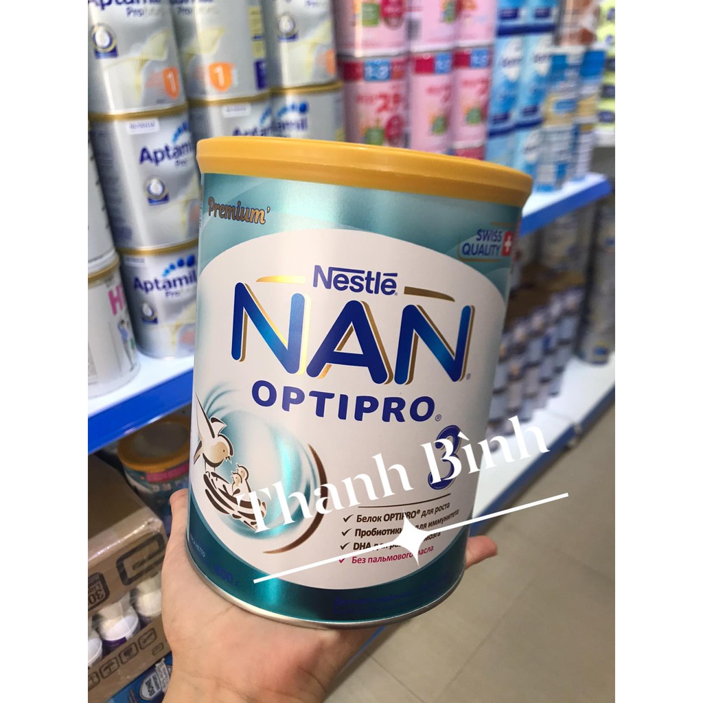 Sữa NAN NGA Số 3 800G OPTIPRO (từ 12 tháng trở lên) (date 05/2022)