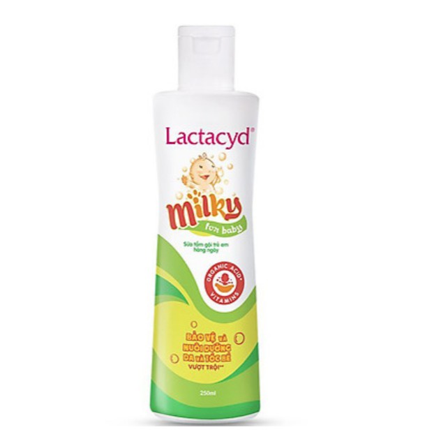 Sữa Tắm Gội Trẻ Em Lactacyd Milky Chai 250ml