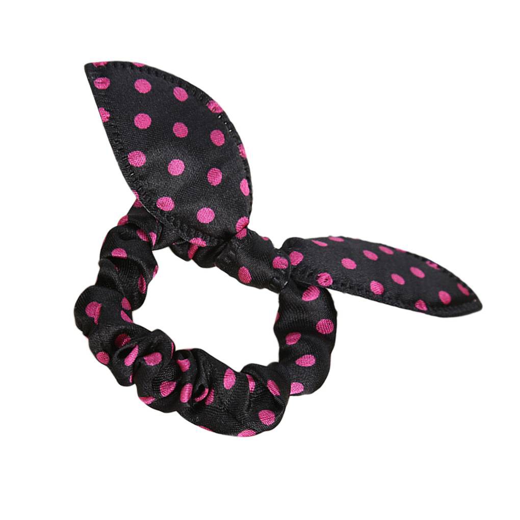 Dây Buộc Tóc Co Giãn Họa Tiết Chấm Bi Xinh Xắn Cho Bé Gái