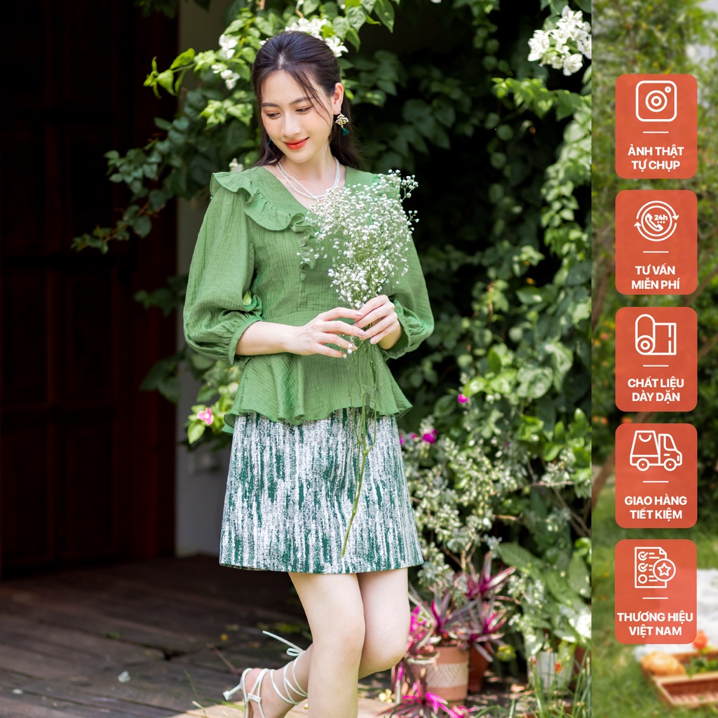 Chân váy chữ A phối CVT