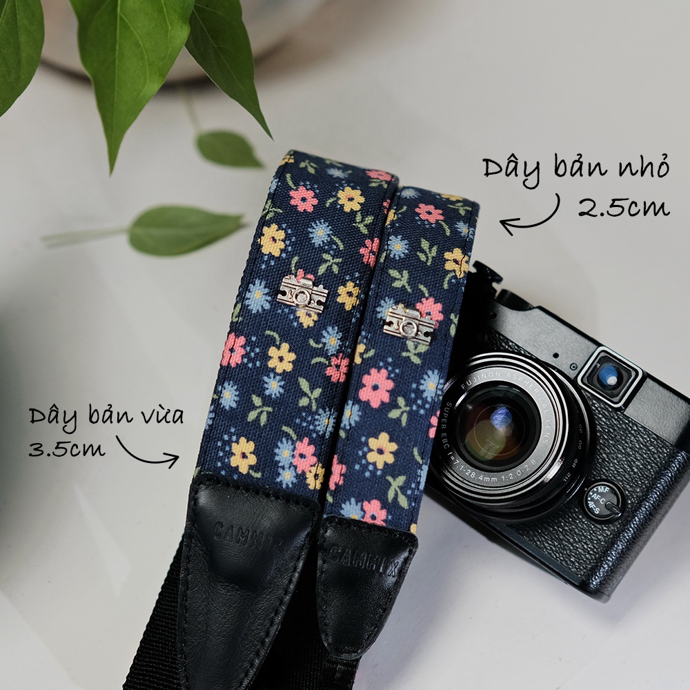 Dây đeo máy ảnh bản nhỏ - Camera Strap hoạ tiết dành cho máy ảnh Sony, Fuji, Canon, Nikon,.... - Dây máy ảnh bản 2.5cm