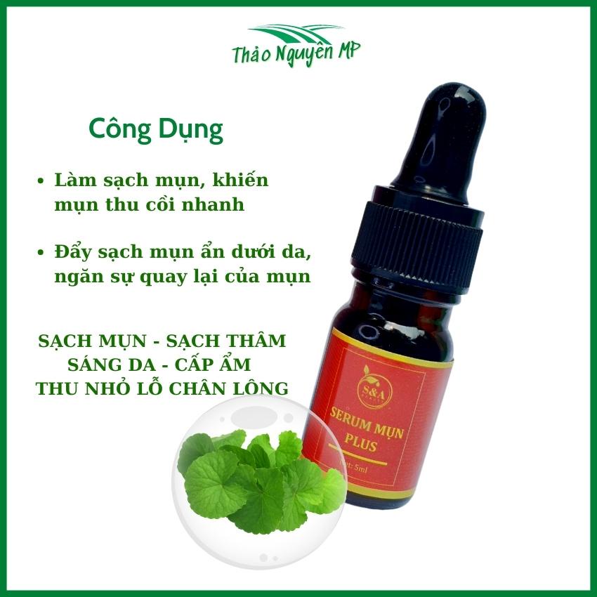 Serum mụn Plus 5ml giúp sạch mụn hết thâm dưỡng da làm căng bóng mịn da đẹp da sử dụng hiệu quả cho mọi loại da mụn