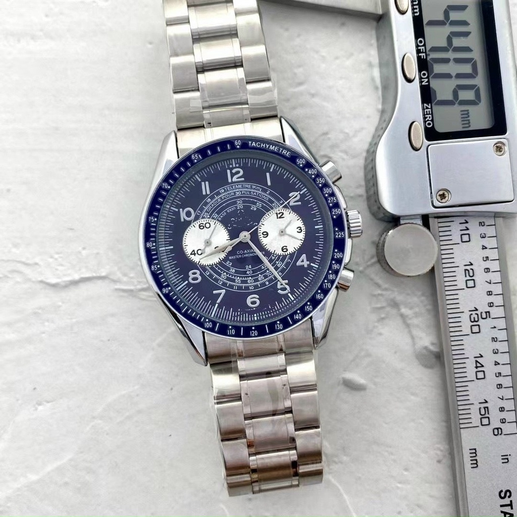 Đồng hồ nam Tibihome dây da kim loại thời trang OM5646 nhiều mặt trắng đen chống nước chống xước bảo hành