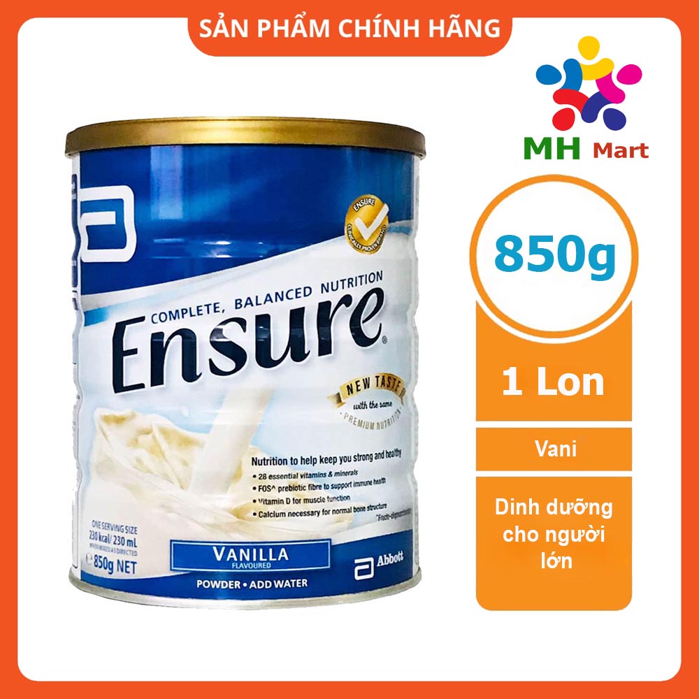 [TPHCM] Sữa Ensure Úc Hộp 850g Hương Vanilla Chính Hãng, Date mới 2023