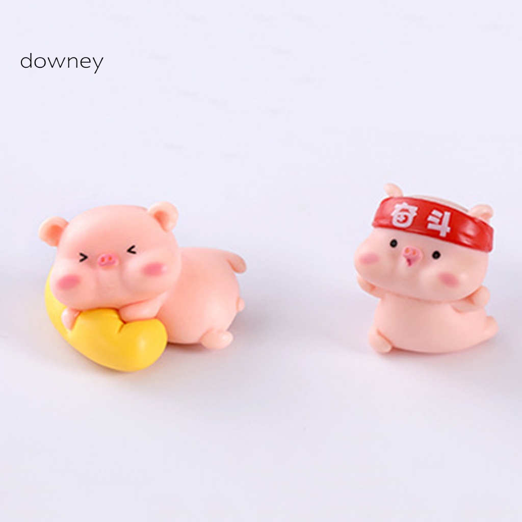 Set 6 Tượng Heo Con Mini Trang Trí Bắt Mắt