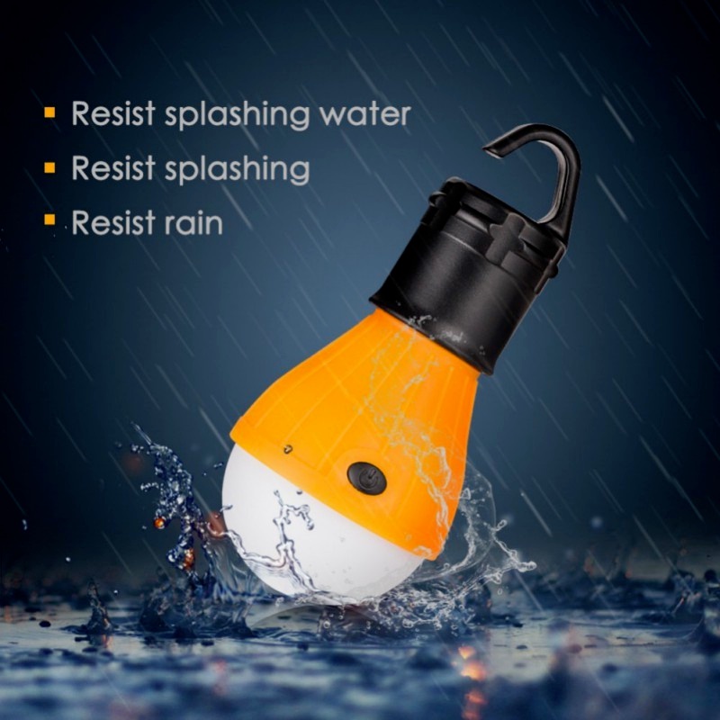 Đèn LED 3 bóng tiện lợi dùng để treo lều cắm trại và câu cá ngoài trời