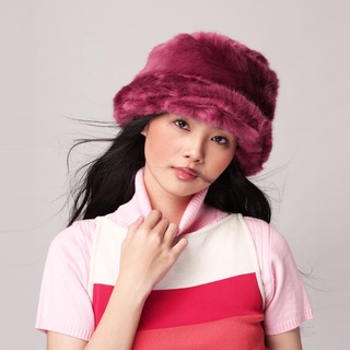 Nón lông nữ NEENEE giữ ấm tốt, tô điểm thêm cho trang phục FAUX FUR BUCKET HAT
