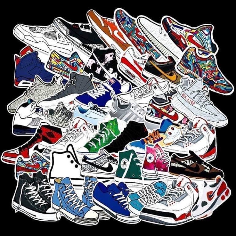 Set 50 Sticker Sneaker