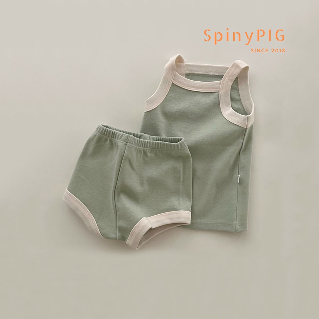 Bộ quần áo cho bé gái 0-3 tuổi style Hàn Quốc sát nách cotton dành cho hè thu Hàng Quảng Châu Loại 1