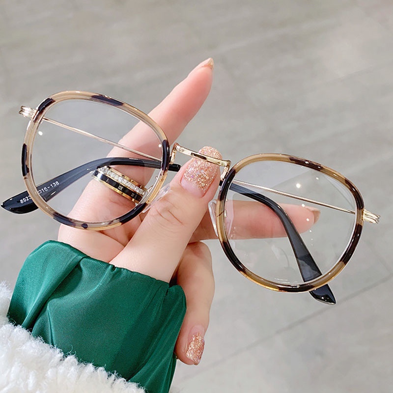 Mắt kính VIENDO gọng tròn kim loại đổi màu chống ánh sáng xanh chống tia UV thời trang Hàn Quốc cho nam nữ