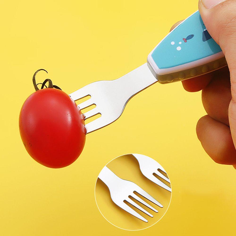 SUENIN Bộ Dụng Cụ Ăn Uống Bằng Thép Không Gỉ In Hoạt Hình Dễ Thương Cho Bé
