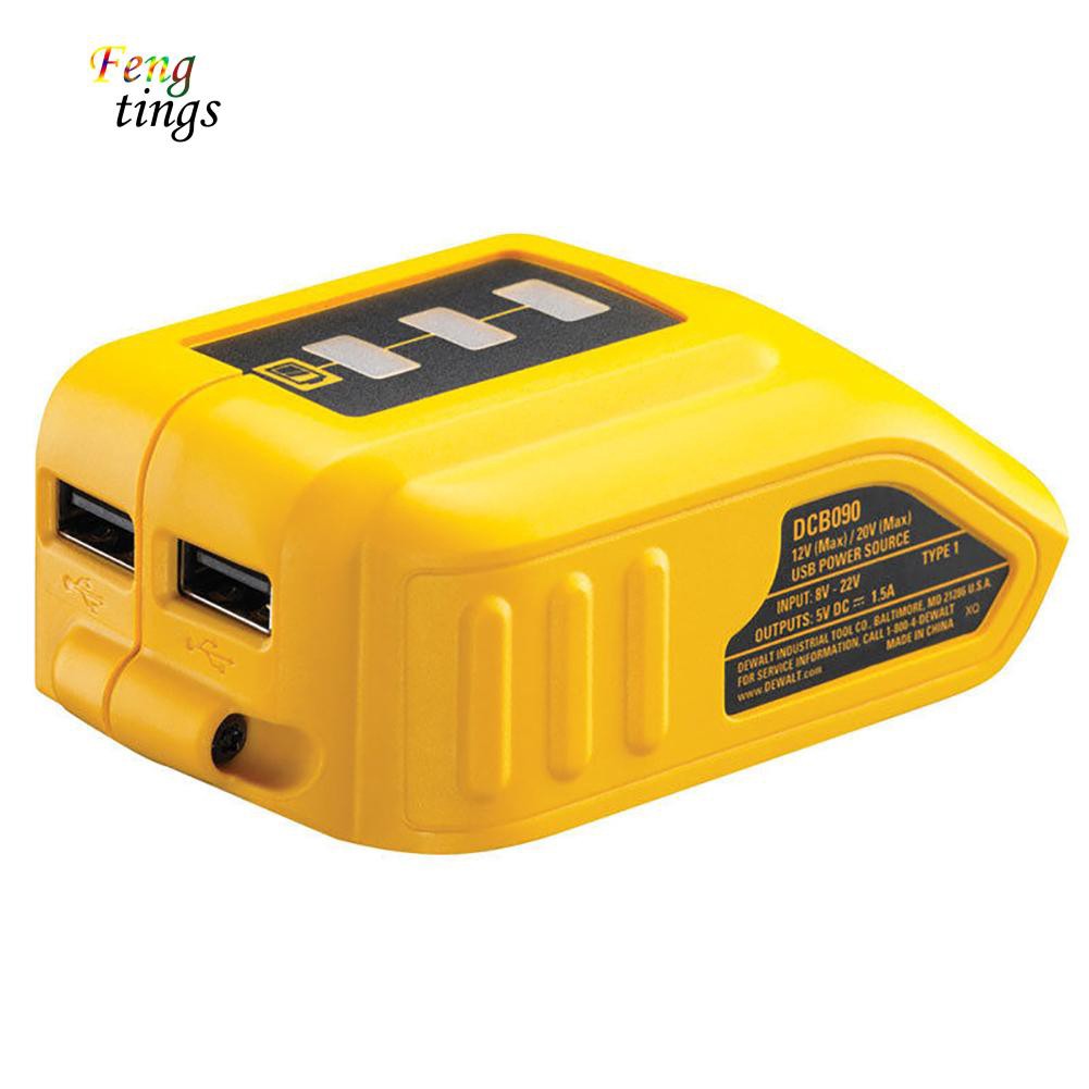 ✌ FT ✌ Universal Phone USB Charger Adapter Converter for DEWALT 12/18/20V Li-ion DCB090